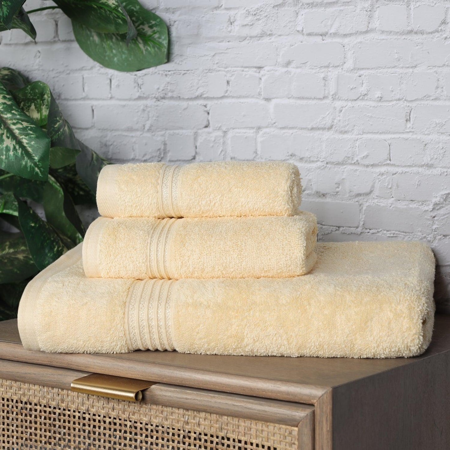 Egyptian Cotton 600 GSM, 3-Piece Towel Set, 1 Bath, 1 Hand, 1 Face FredCo