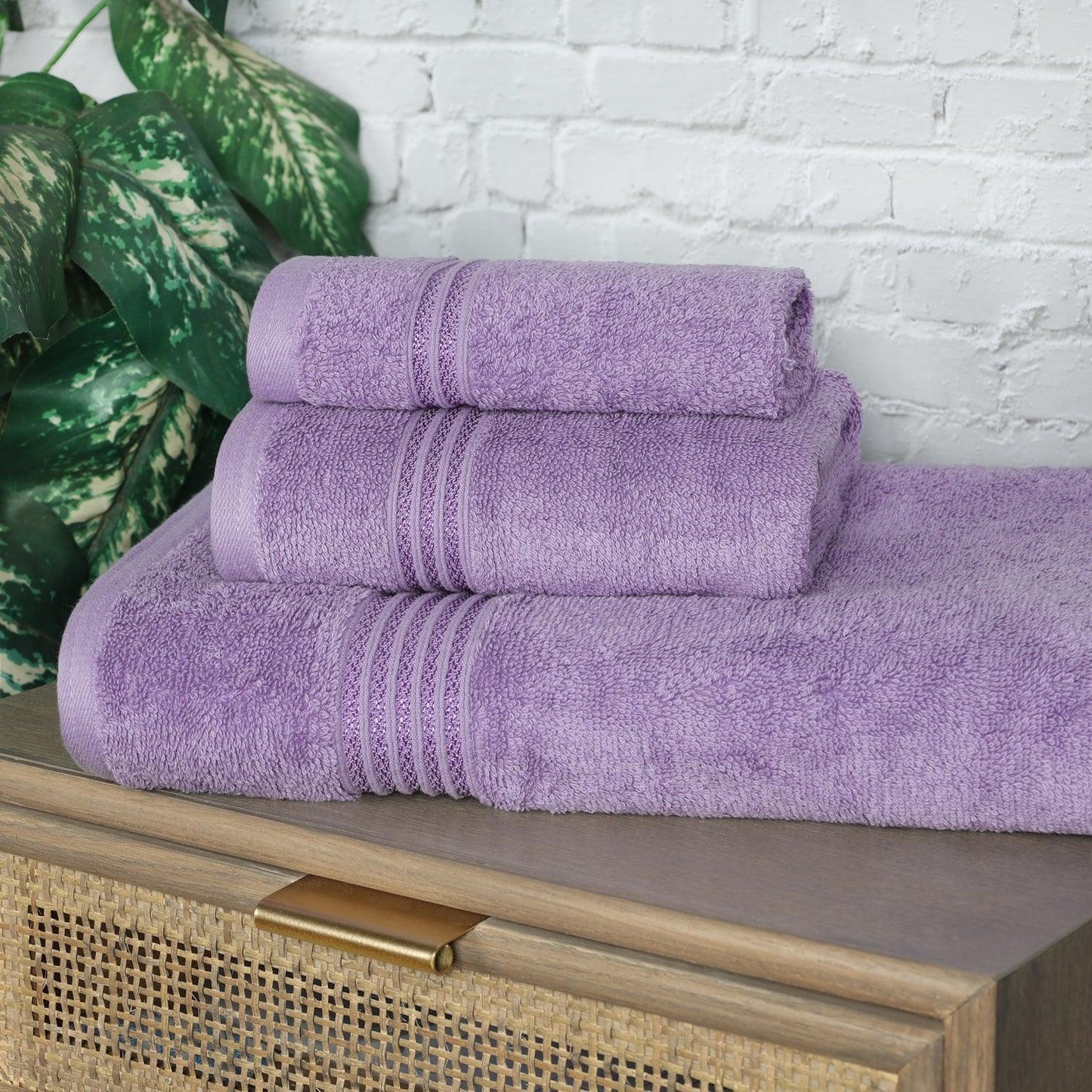 Egyptian Cotton 600 GSM, 3-Piece Towel Set, 1 Bath, 1 Hand, 1 Face FredCo