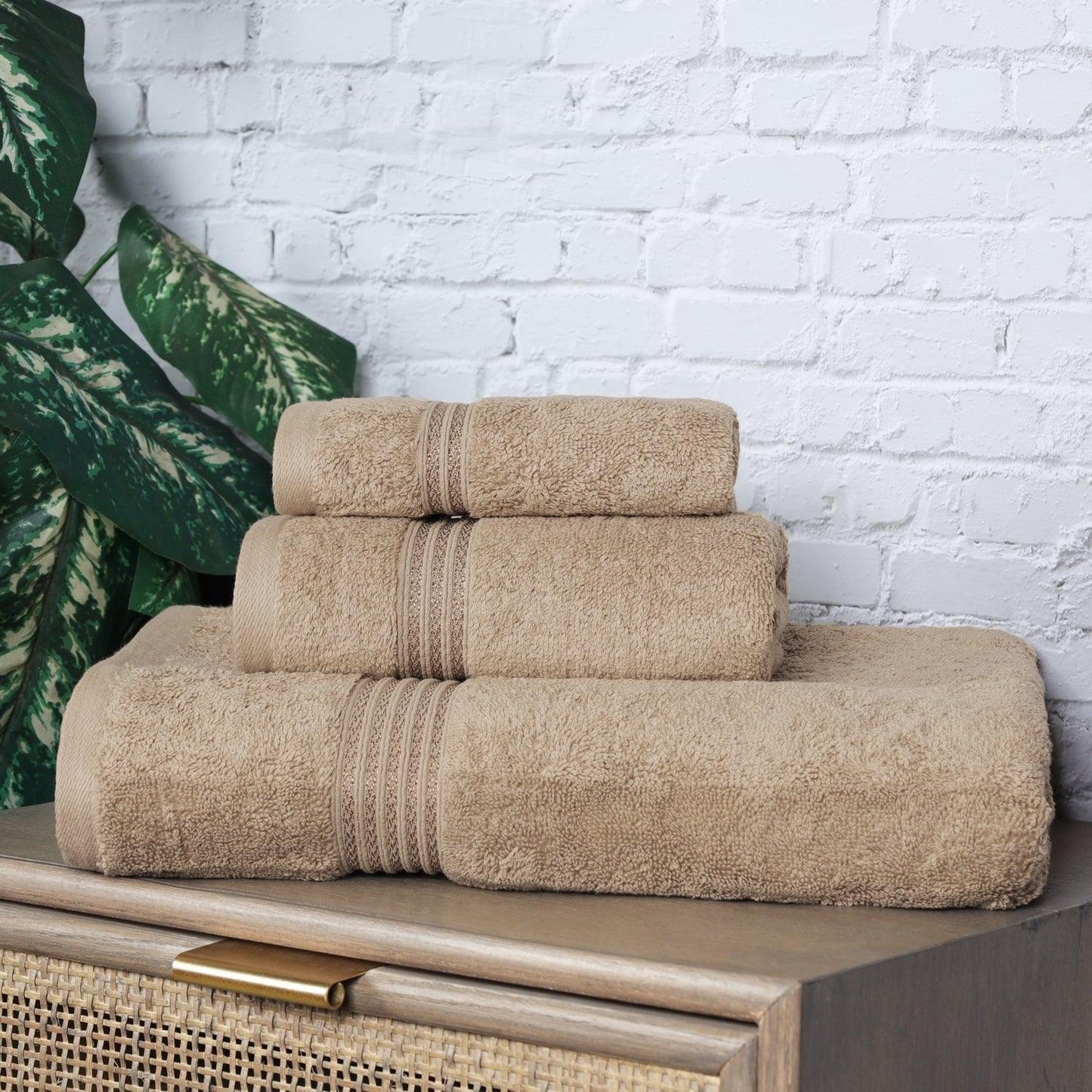 Egyptian Cotton 600 GSM, 3-Piece Towel Set, 1 Bath, 1 Hand, 1 Face FredCo