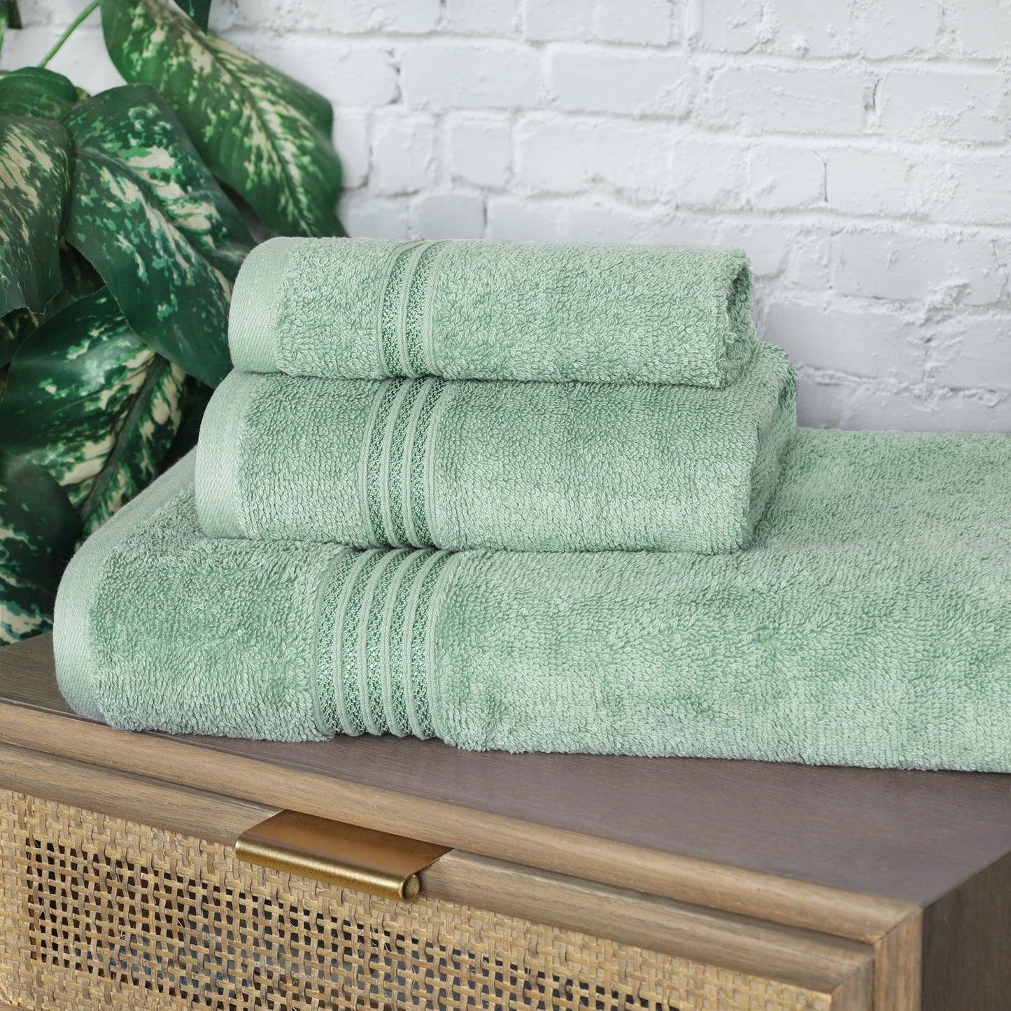 Egyptian Cotton 600 GSM, 3-Piece Towel Set, 1 Bath, 1 Hand, 1 Face FredCo