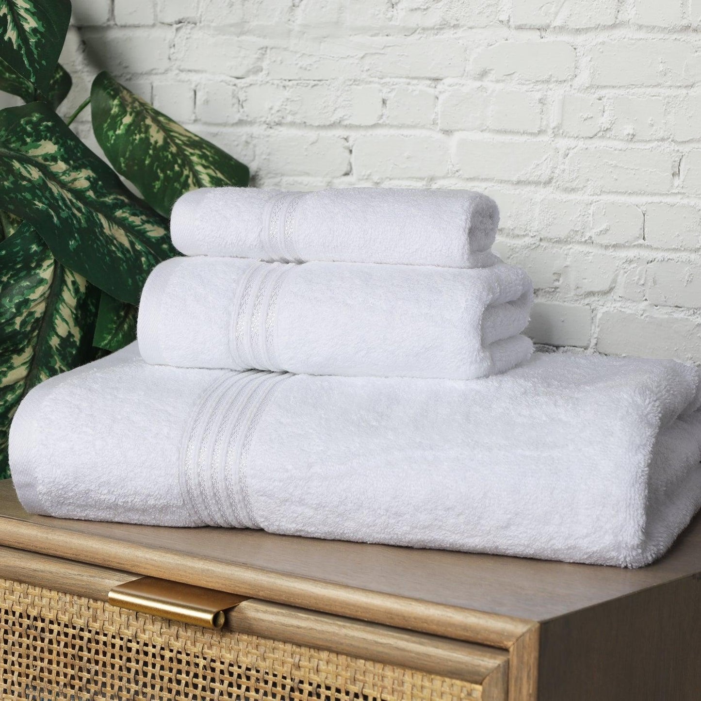 Egyptian Cotton 600 GSM, 3-Piece Towel Set, 1 Bath, 1 Hand, 1 Face FredCo
