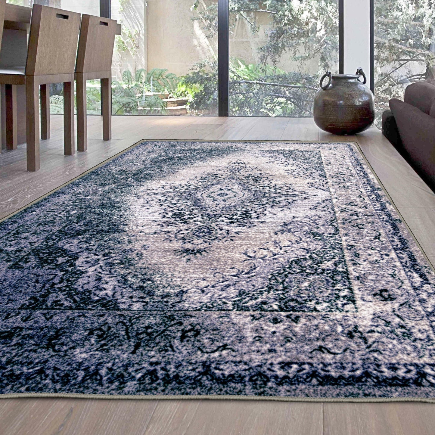 Eldwin Non-Slip Foldable Vintage Oriental Rug FredCo
