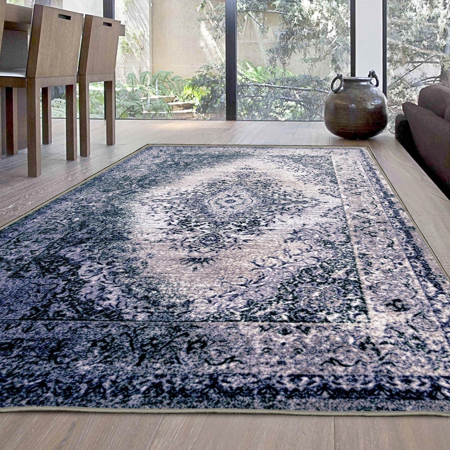 Eldwin Non-Slip Foldable Vintage Oriental Rug FredCo