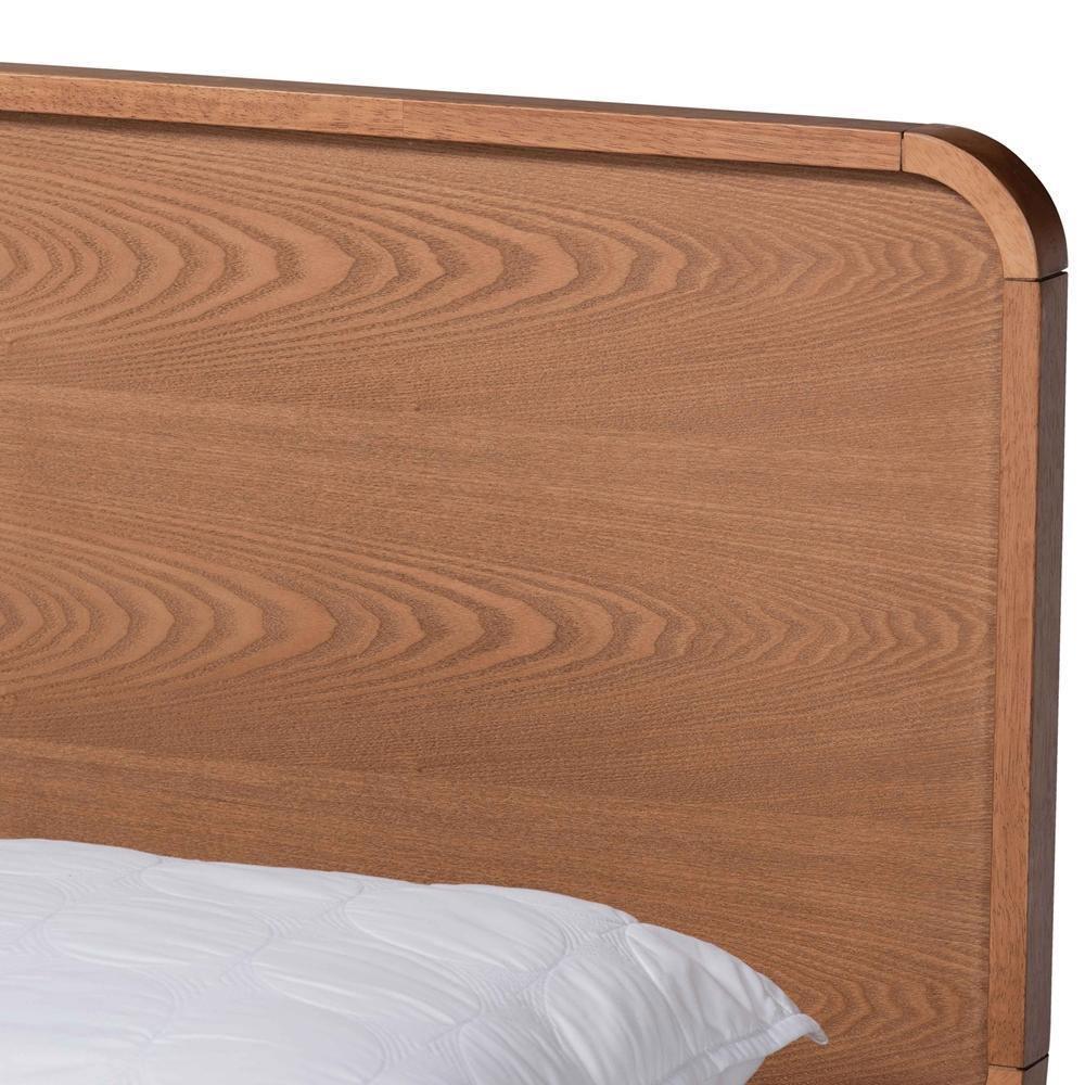 Eleni Modern and Contemporary Transitional Ash Walnut Brown Finished Wood Full Size 3-Drawer Platform Storage Bed FredCo