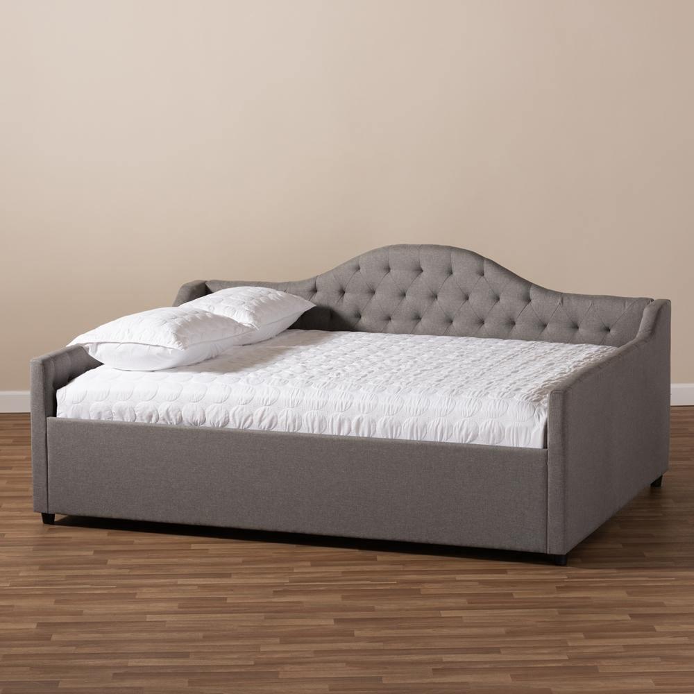 Eliza Modern and Contemporary Grey Fabric Upholstered Full Size Daybed FredCo