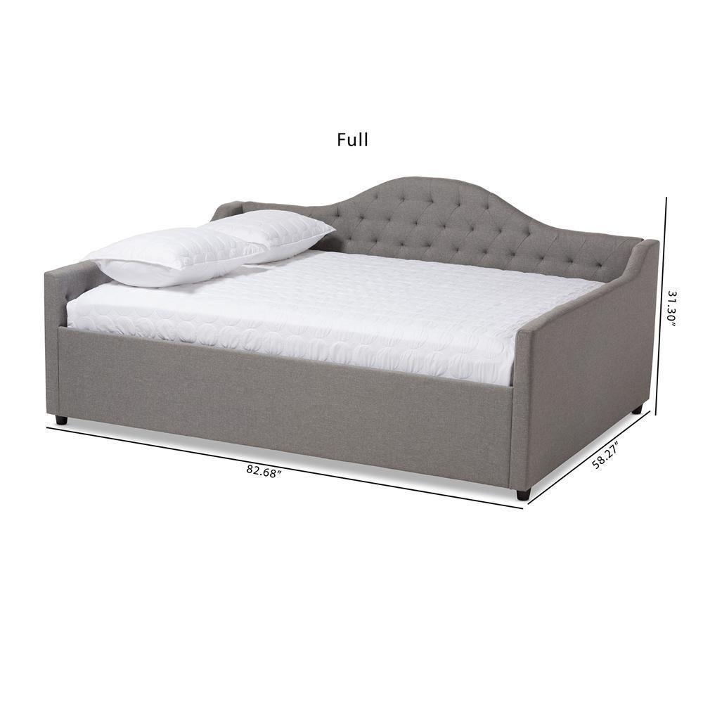 Eliza Modern and Contemporary Grey Fabric Upholstered Full Size Daybed FredCo