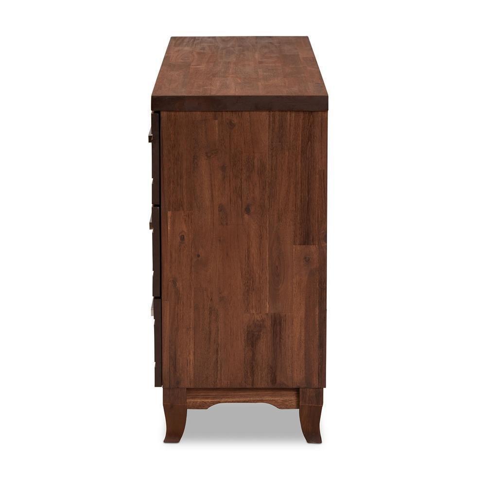 Ella Modern and Contemporary Warm Oak Brown Finished Wood 6-Drawer dresser FredCo