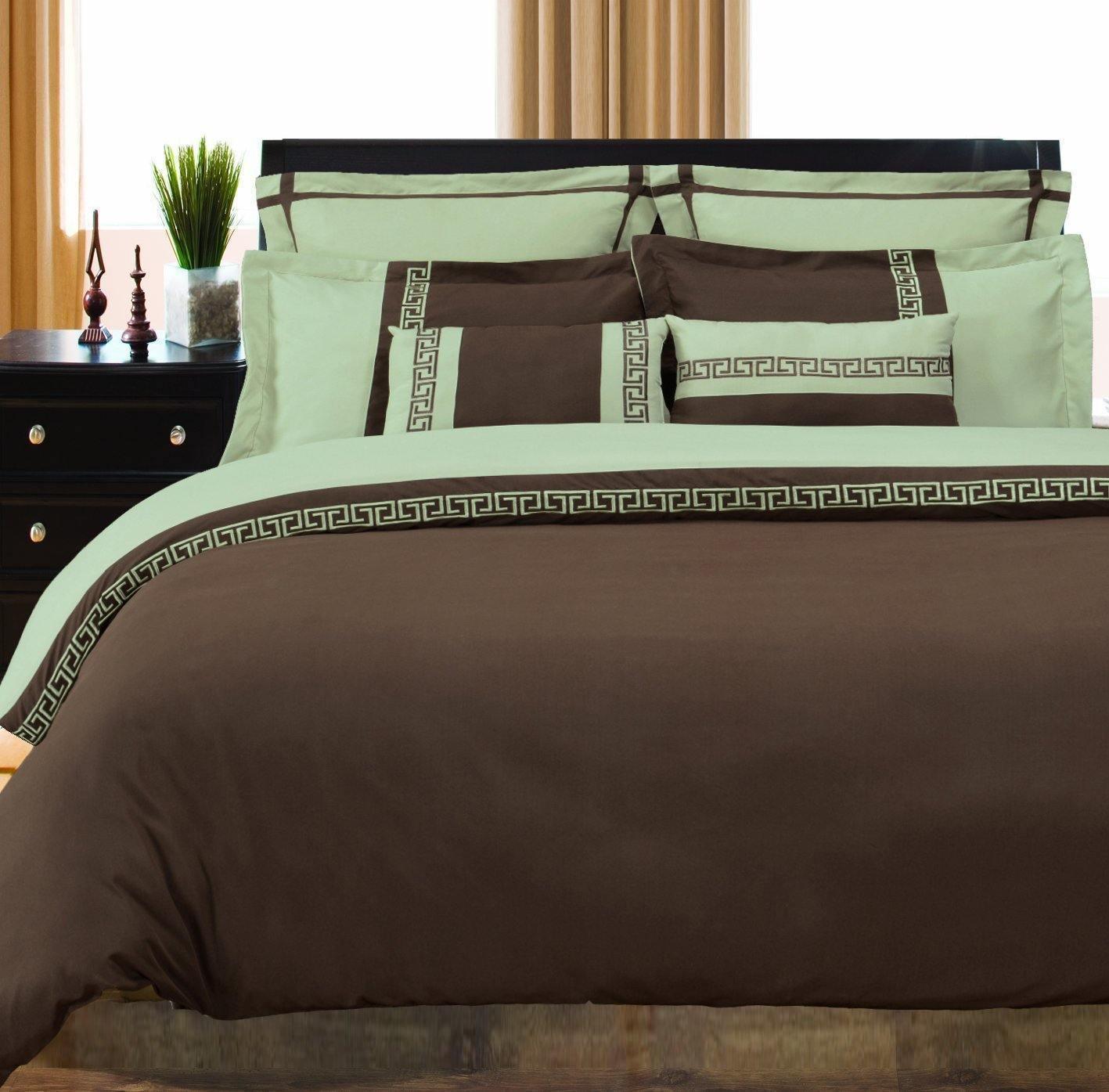 Emma Reversible Wrinkle-Resistant Embroidered 3-Piece Duvet Cover Set FredCo