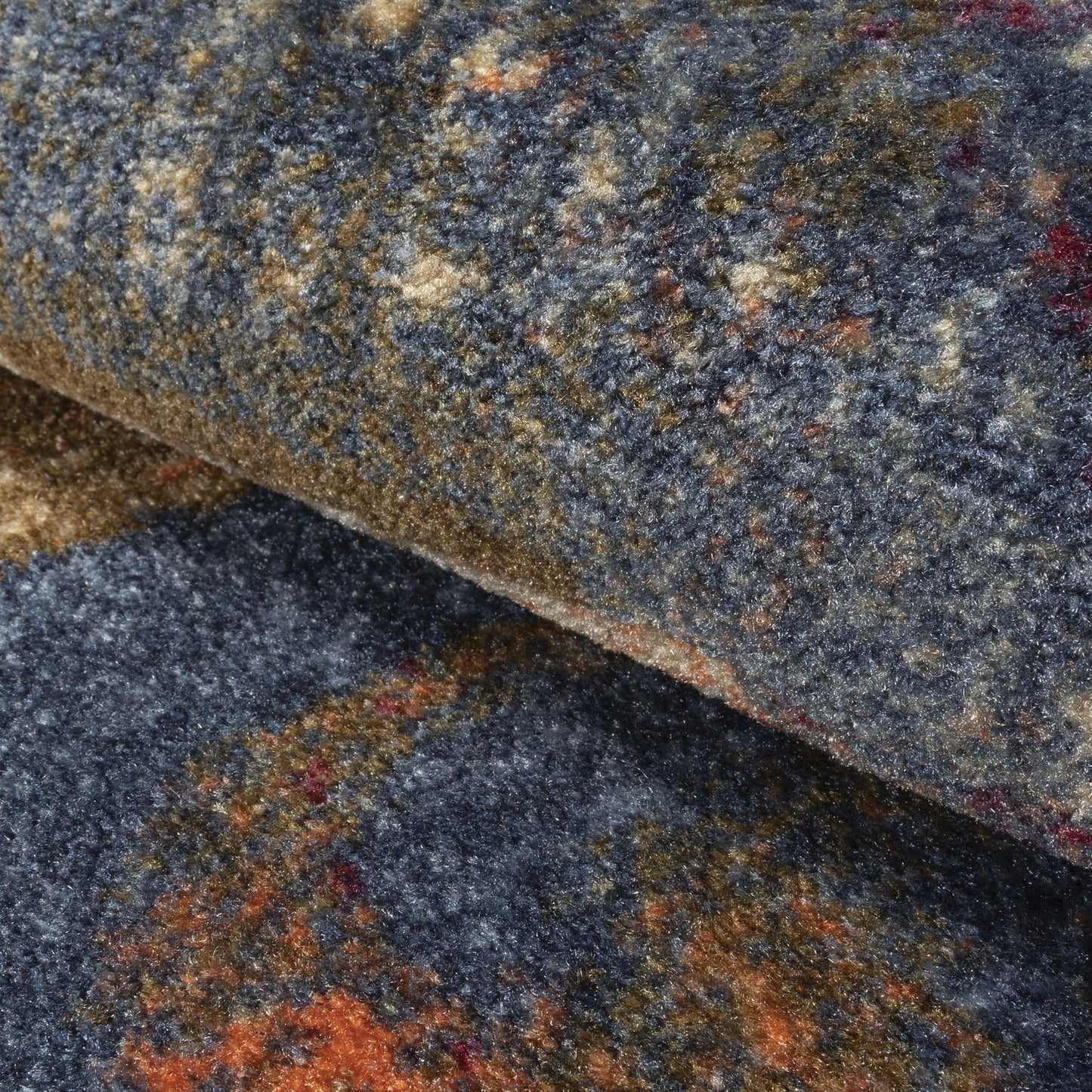 Emory Floral Medallion Distressed Patchwork Rug FredCo
