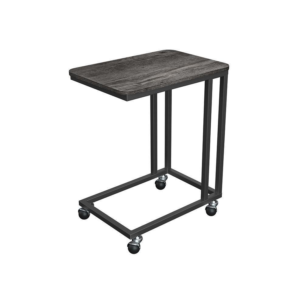End Table Charcoal Gray and Black FredCo