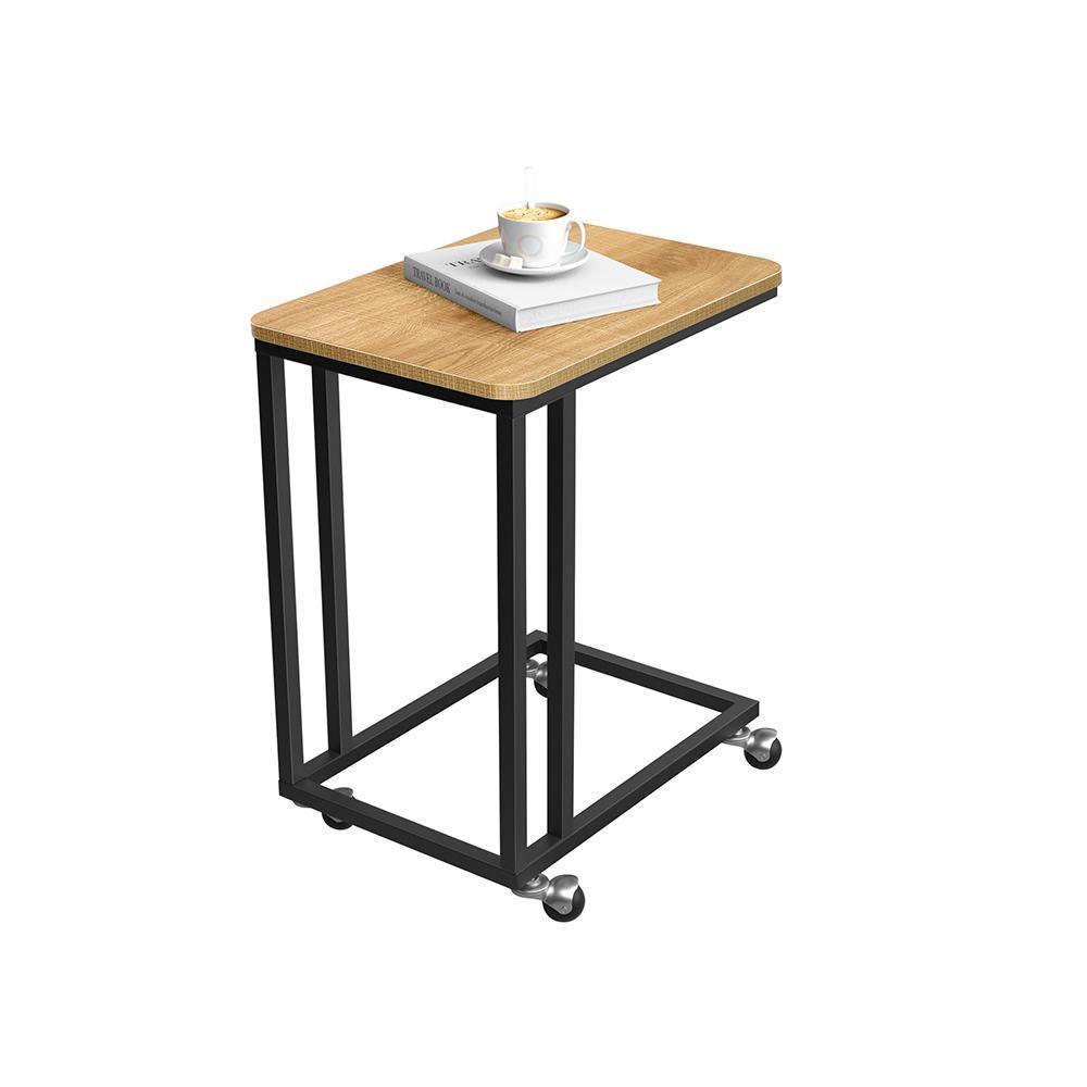 End Table Honey Brown and Black FredCo
