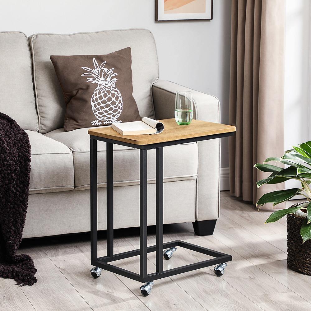 End Table Honey Brown and Black FredCo