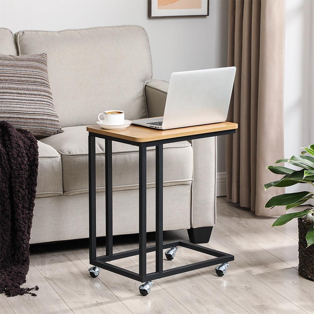 End Table Honey Brown and Black FredCo