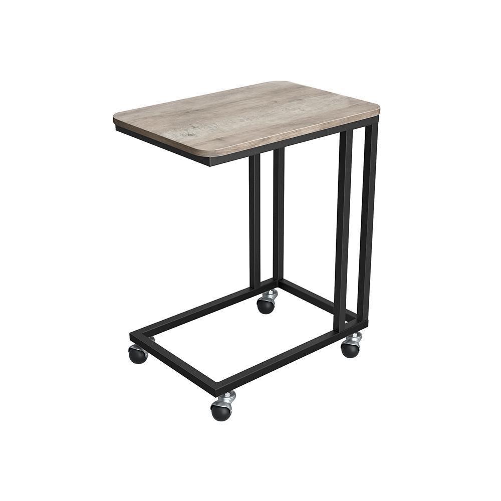 End Table Light Ivory and Black FredCo