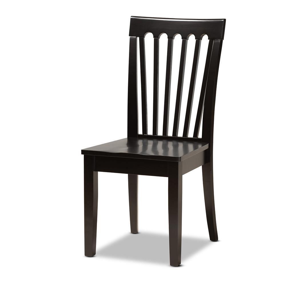 Erion Modern and Contemporary Dark Brown Finished Wood 5-Piece Dining Set FredCo