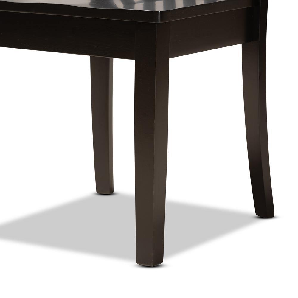 Erion Modern and Contemporary Dark Brown Finished Wood 5-Piece Dining Set FredCo