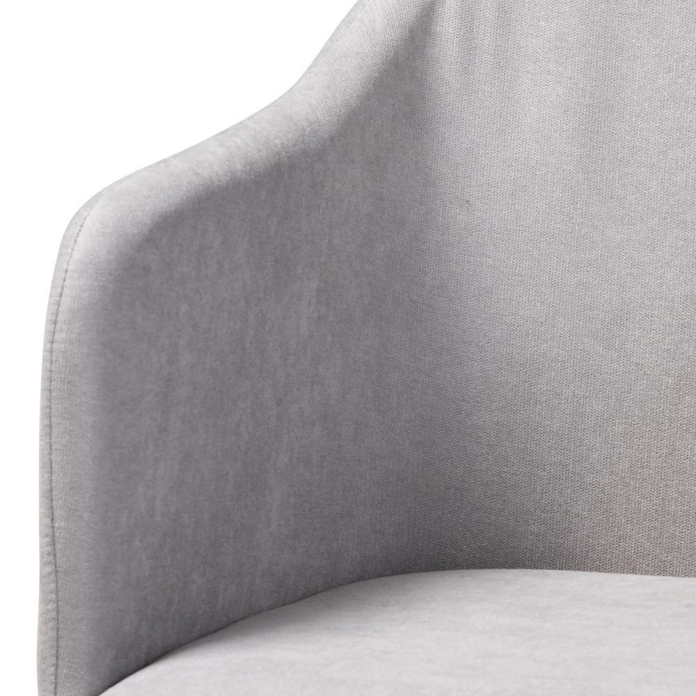 Eris Mid-Century Contemporary Grey Fabric Upholstered and Walnut Finished 2-Piece Dining Chair Set FredCo