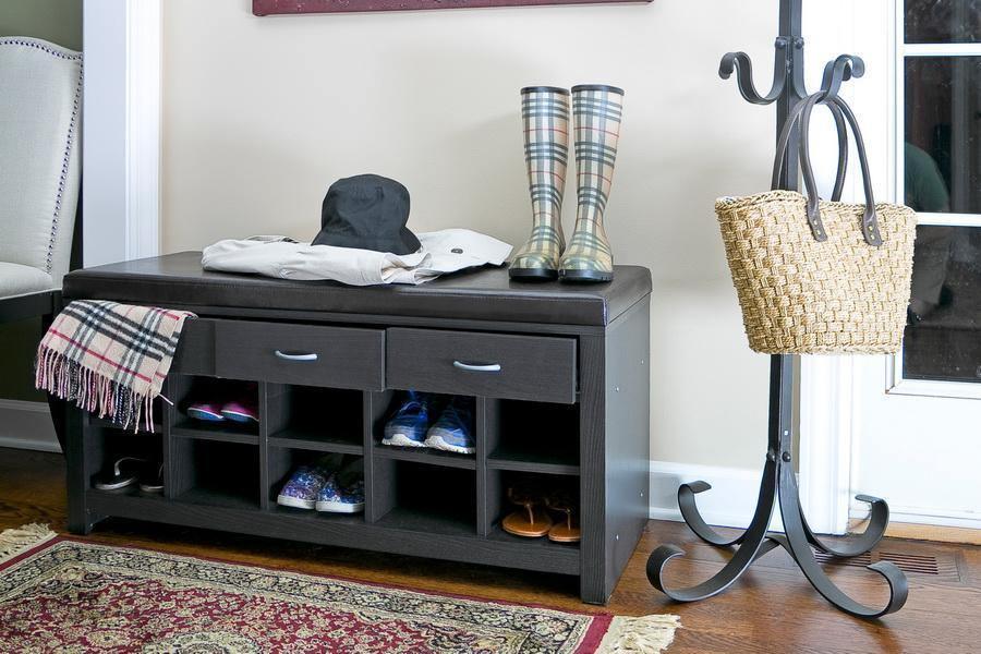 Espresso Entryway Bench FredCo