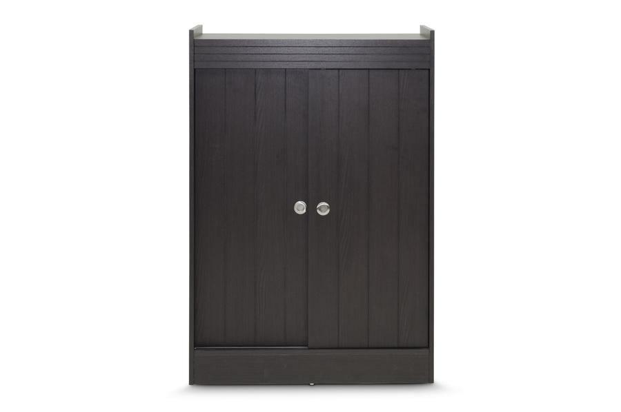 Espresso Shoe-Rack Cabinet FredCo