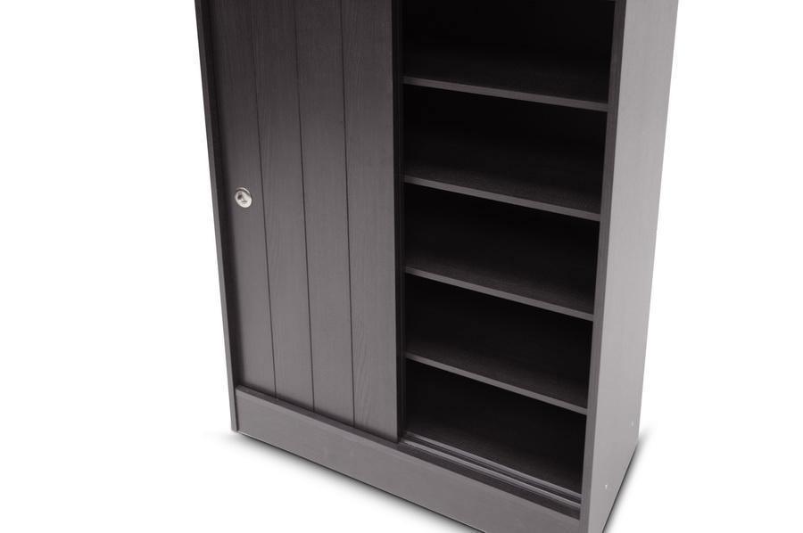 Espresso Shoe-Rack Cabinet FredCo
