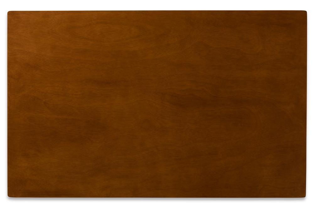 Euclid Mid-Century Modern Grey Fabric Upholstered and Walnut Brown Finished Wood 5-Piece Dining Set FredCo