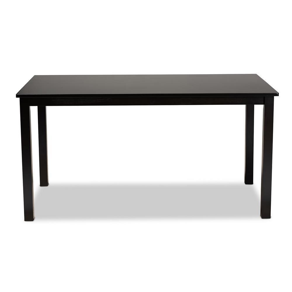 Eveline Modern and Contemporary Espresso Brown Finished Rectangular Wood Dining Table FredCo