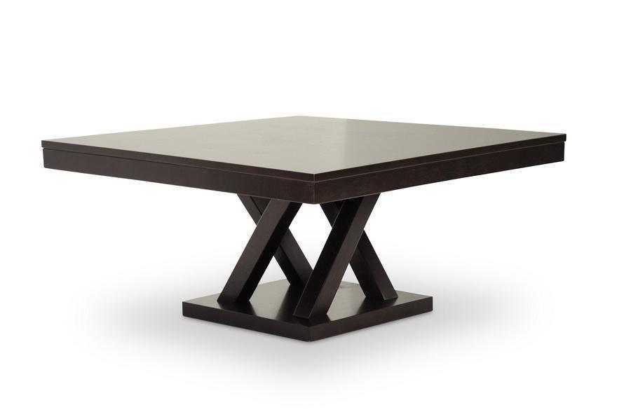 Everdon Dark Brown Modern Coffee Table FredCo