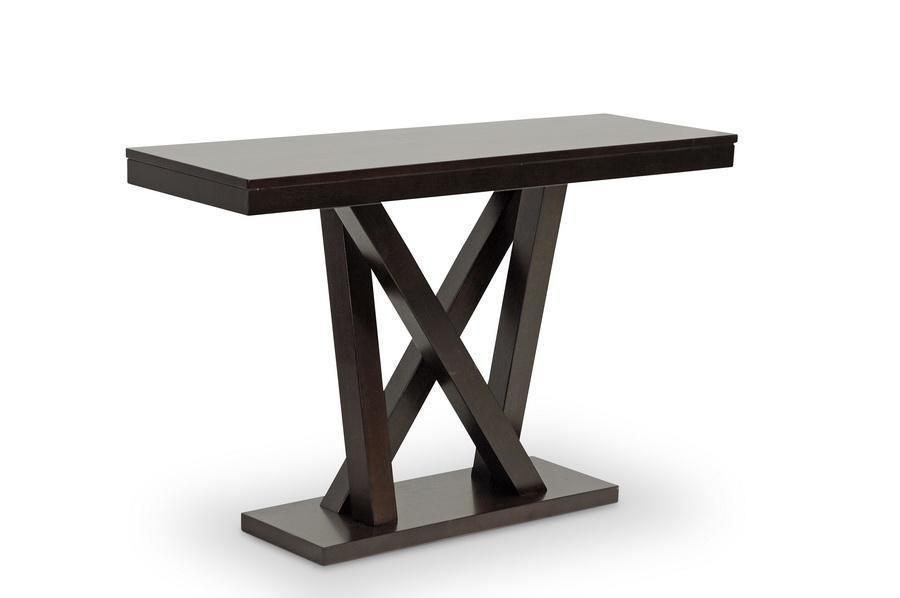 Everdon Dark Brown Modern Sofa Table FredCo
