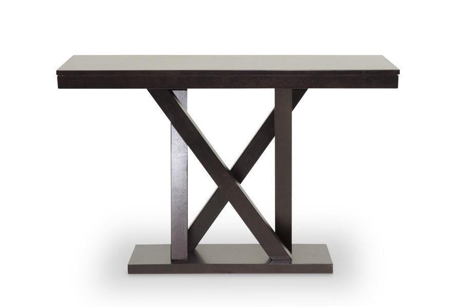 Everdon Dark Brown Modern Sofa Table FredCo