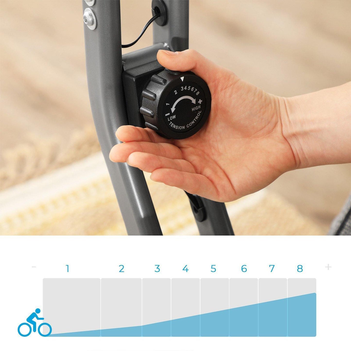 Exercise Bike Gray and Silver FredCo