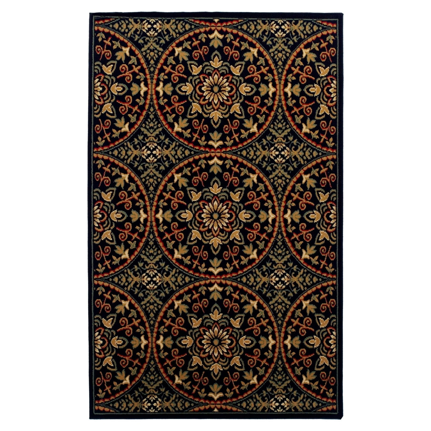 Fancy Medallion Contemporary Geometric Medallion Rug FredCo