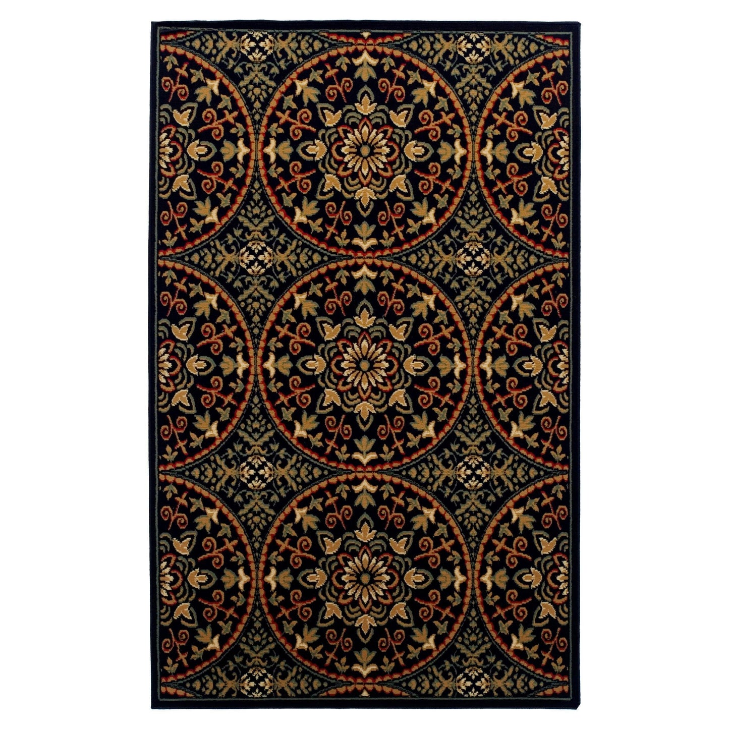 Fancy Medallion Contemporary Geometric Medallion Rug FredCo