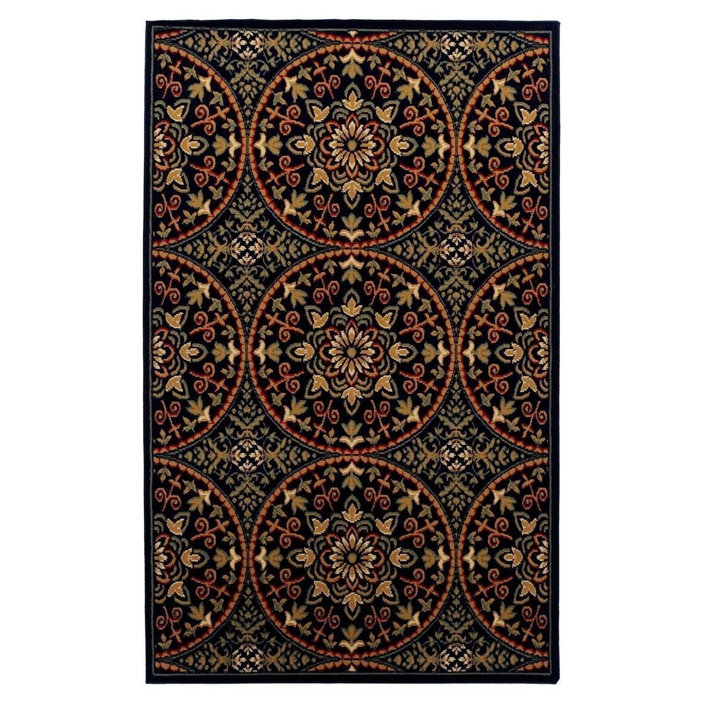 Fancy Medallion Contemporary Geometric Medallion Rug FredCo