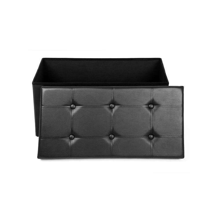 Faux Leather Ottoman Bench FredCo