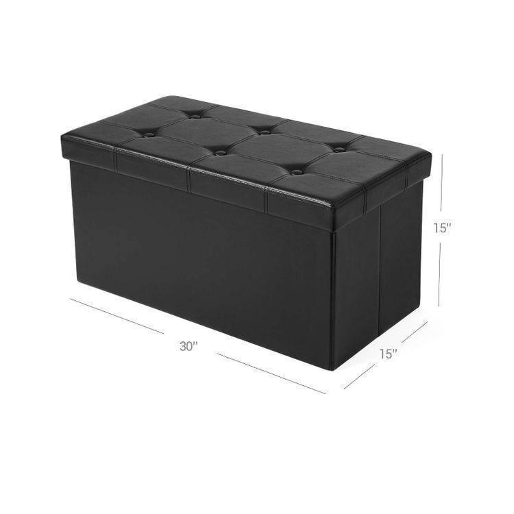 Faux Leather Ottoman Bench FredCo