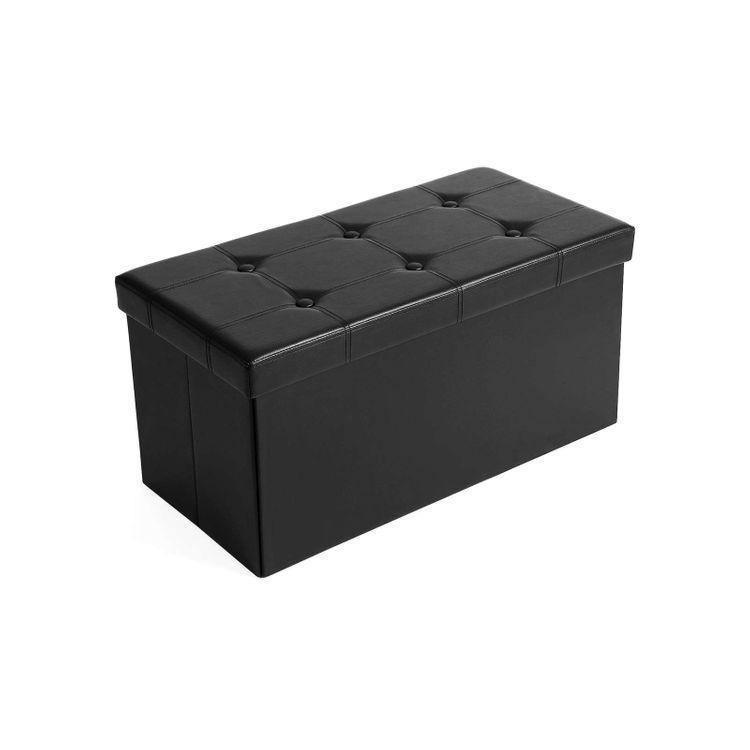 Faux Leather Ottoman Bench FredCo