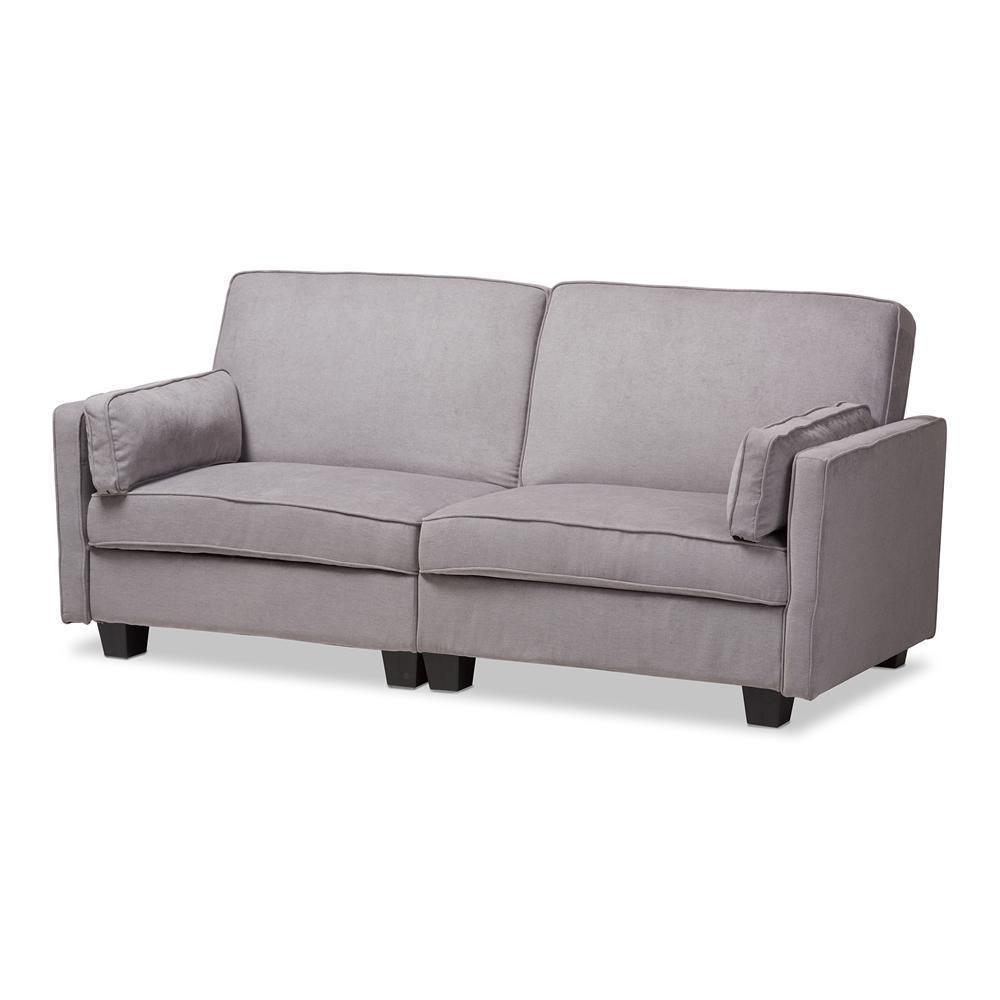 Felicity Modern and Contemporary Light Gray Fabric Upholstered Sleeper Sofa FredCo
