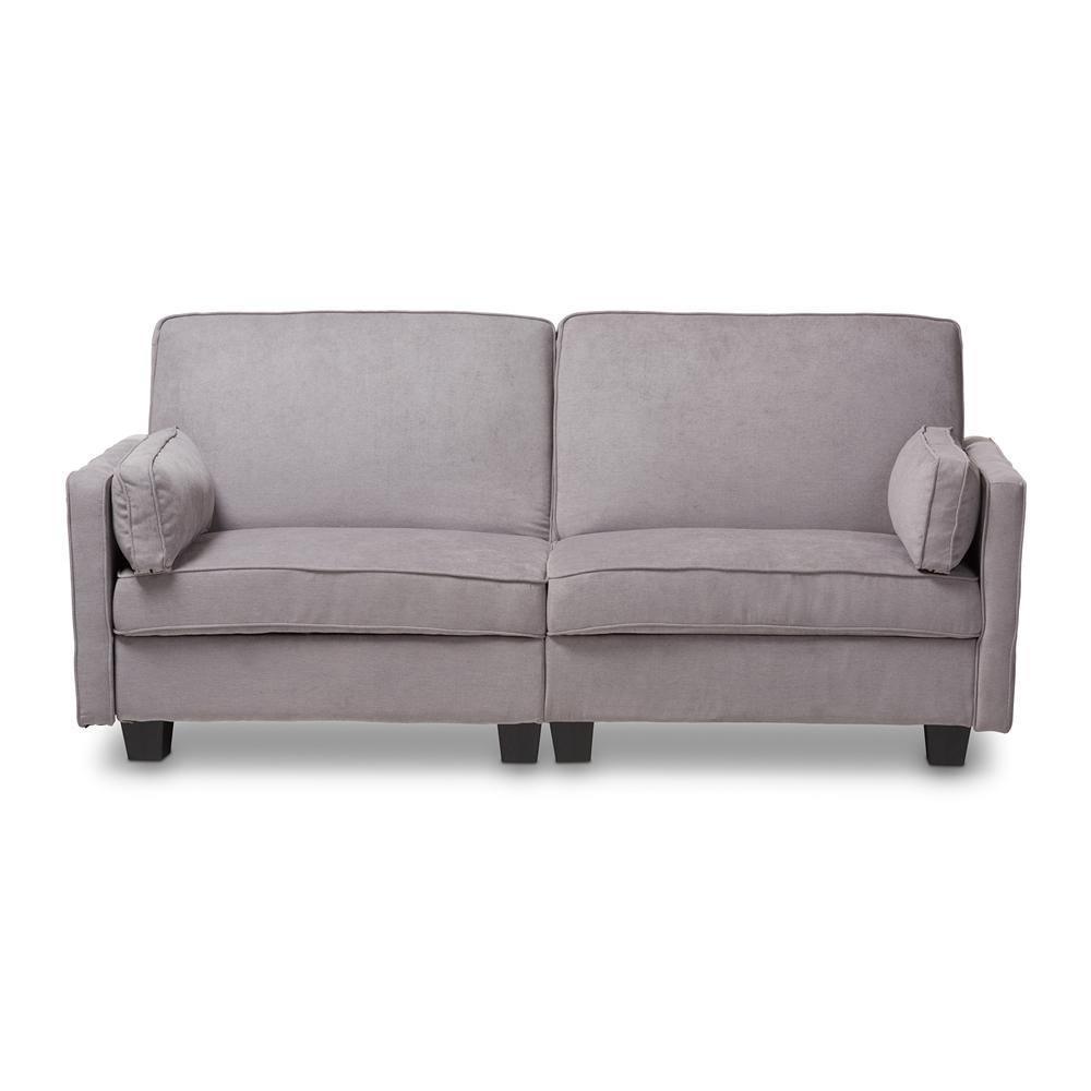 Felicity Modern and Contemporary Light Gray Fabric Upholstered Sleeper Sofa FredCo