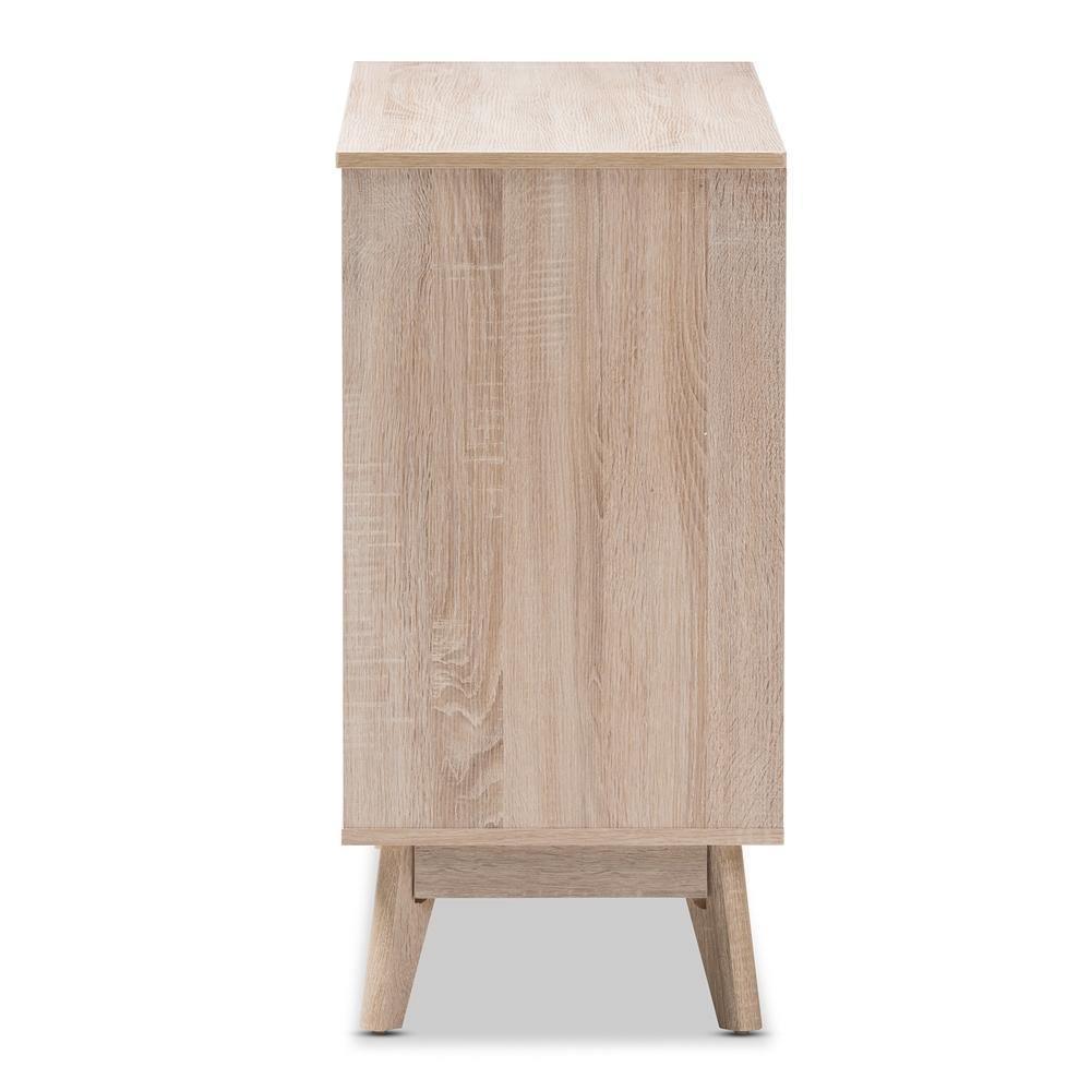 Fella Mid-Century Modern Two-Tone Oak and Grey Wood 6-Drawer Dresser FredCo