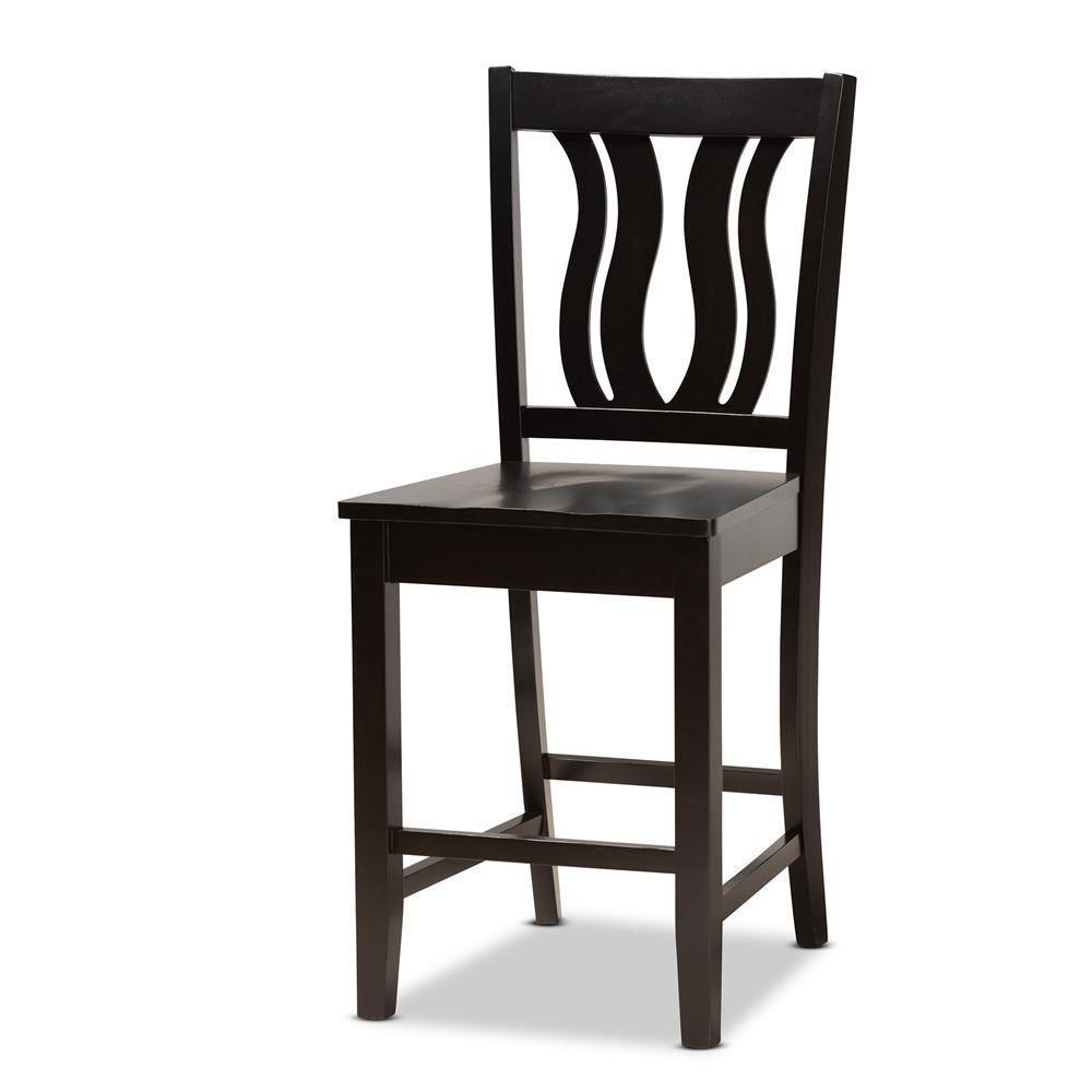 Fenton Modern and Contemporary Transitional Dark Brown Finished Wood 5-Piece Pub Set FredCo
