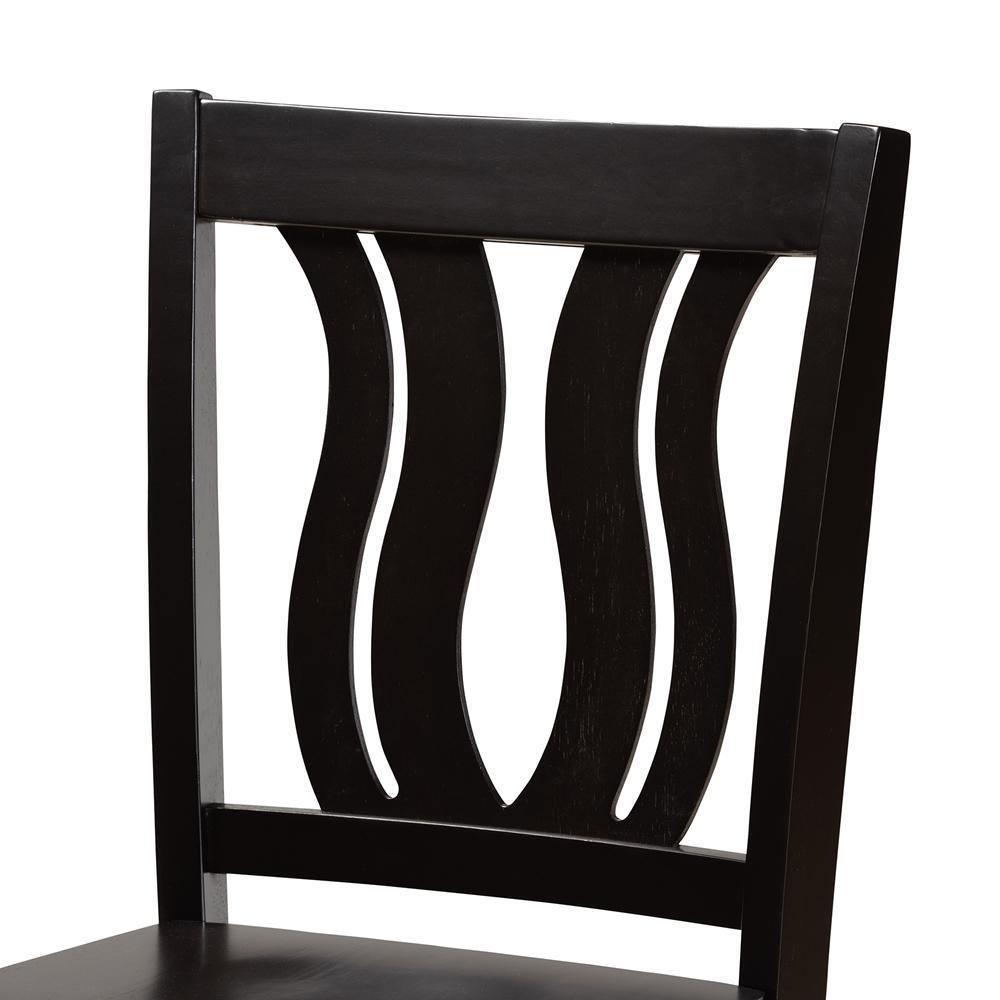 Fenton Modern and Contemporary Transitional Dark Brown Finished Wood 5-Piece Pub Set FredCo
