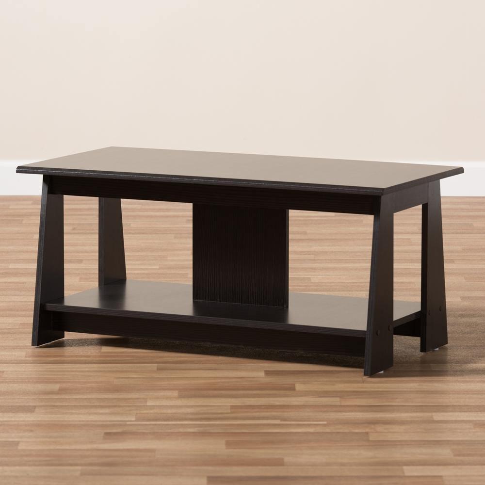 Fionan Modern and Contemporary Wenge Brown Finished Coffee Table FredCo