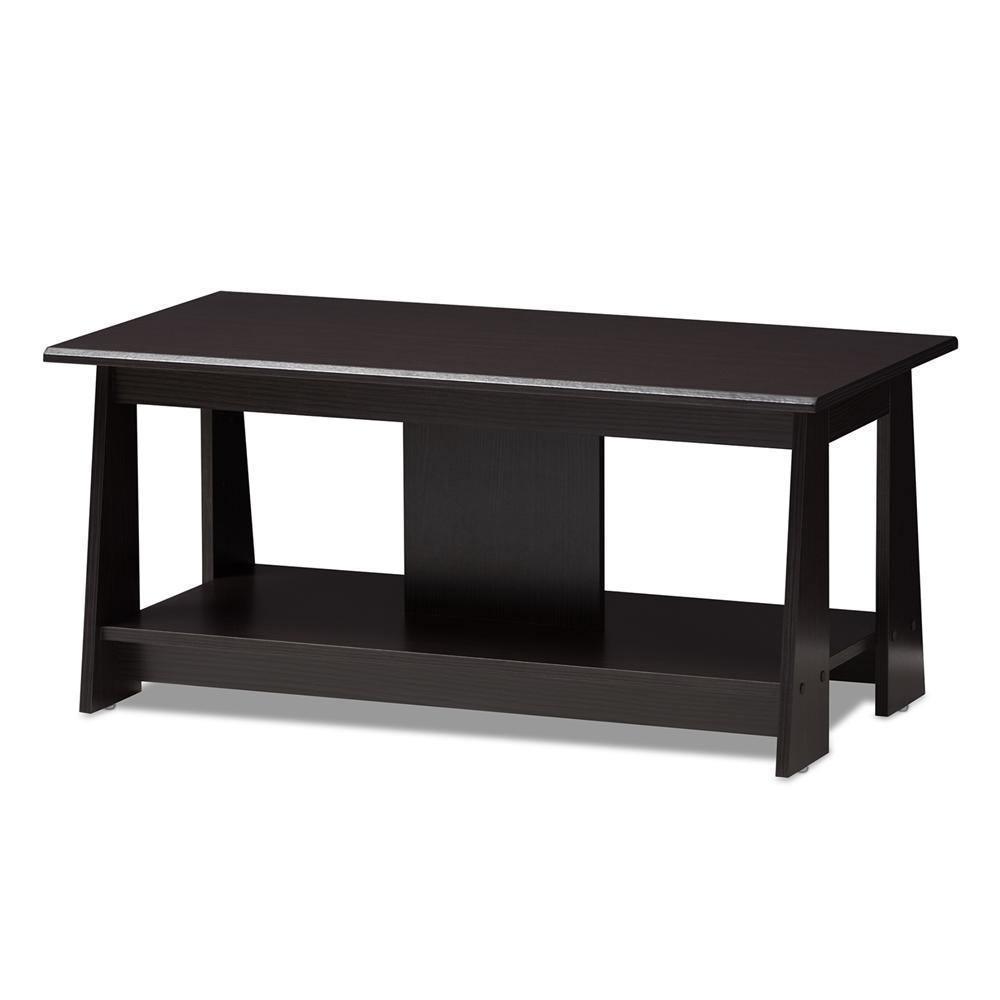 Fionan Modern and Contemporary Wenge Brown Finished Coffee Table FredCo