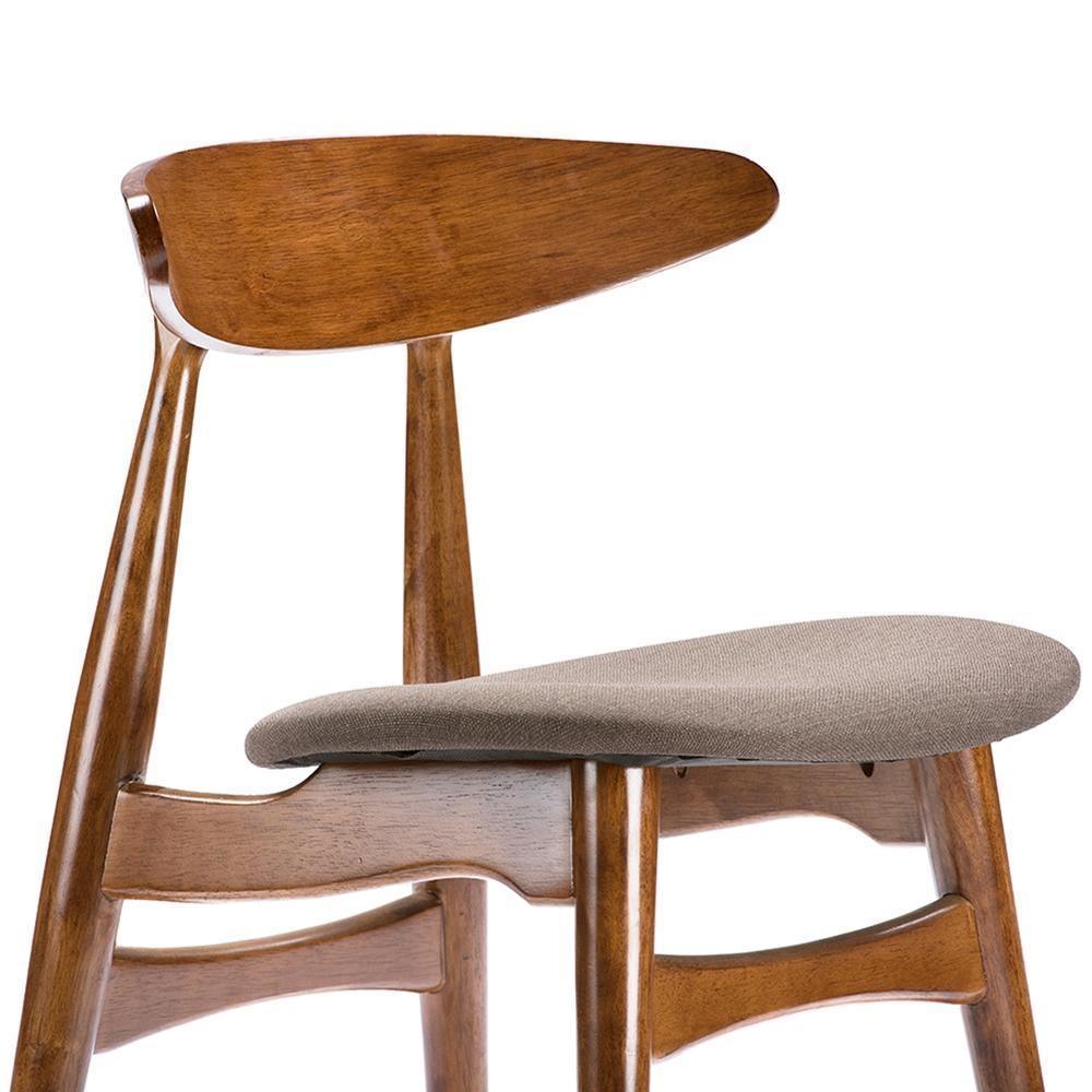 Flamingo Mid-Century Dark Walnut Wood Dining Chair (Set of 2) FredCo