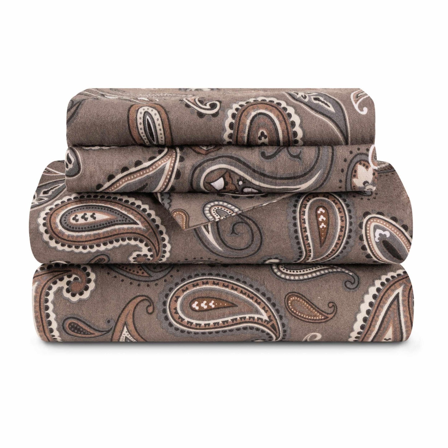Flannel 100% Cotton All-Season Deep Pocket Paisley Sheet Set FredCo
