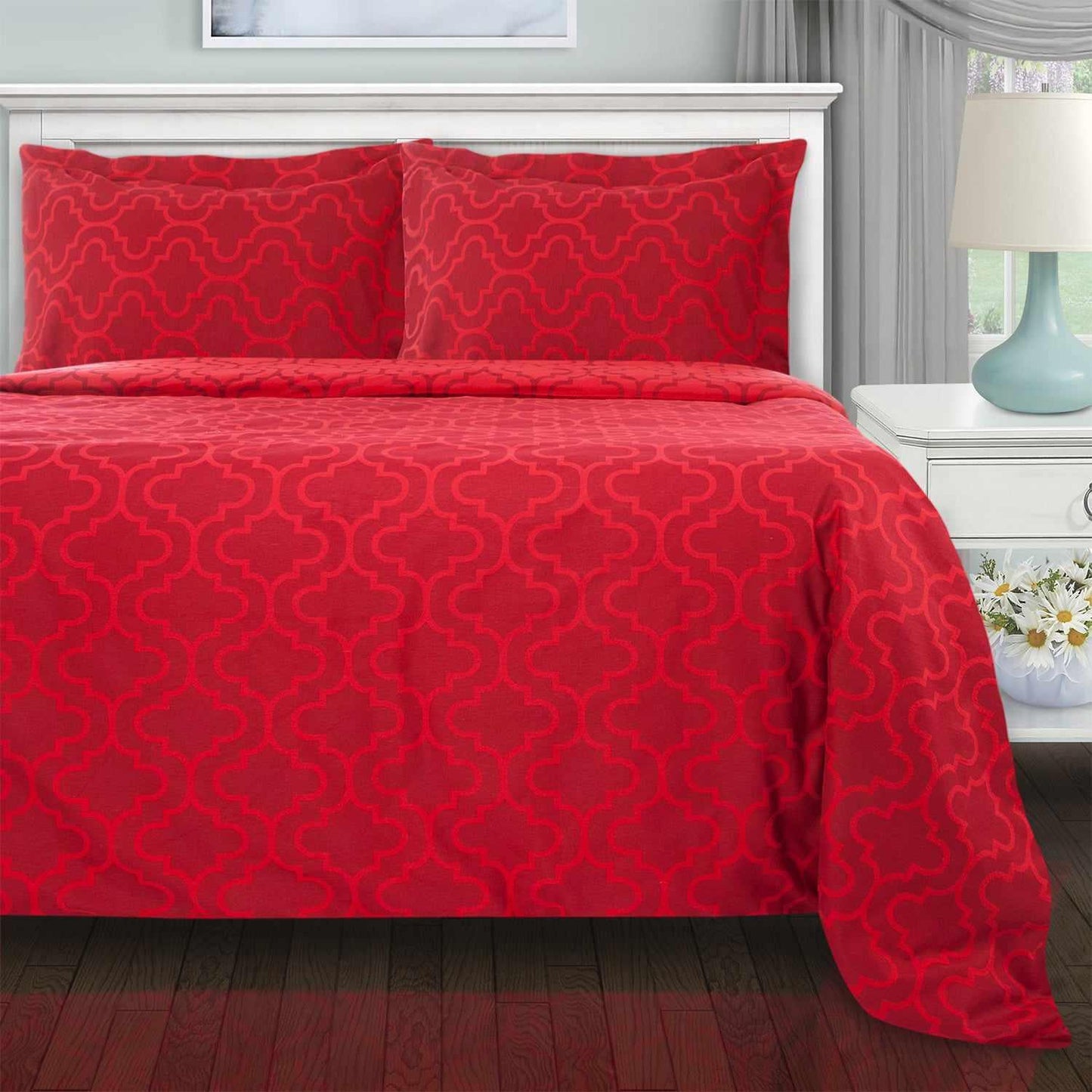 Flannel Paisley Duvet Cover and Pillow Sham Set FredCo