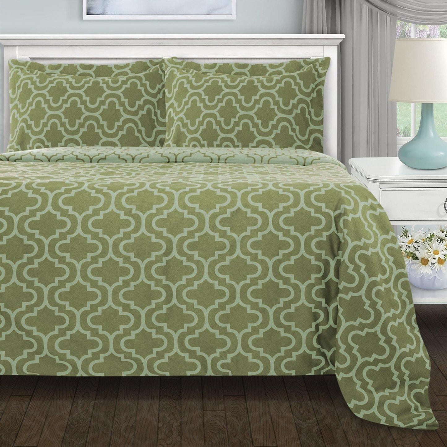Flannel Paisley Duvet Cover and Pillow Sham Set FredCo