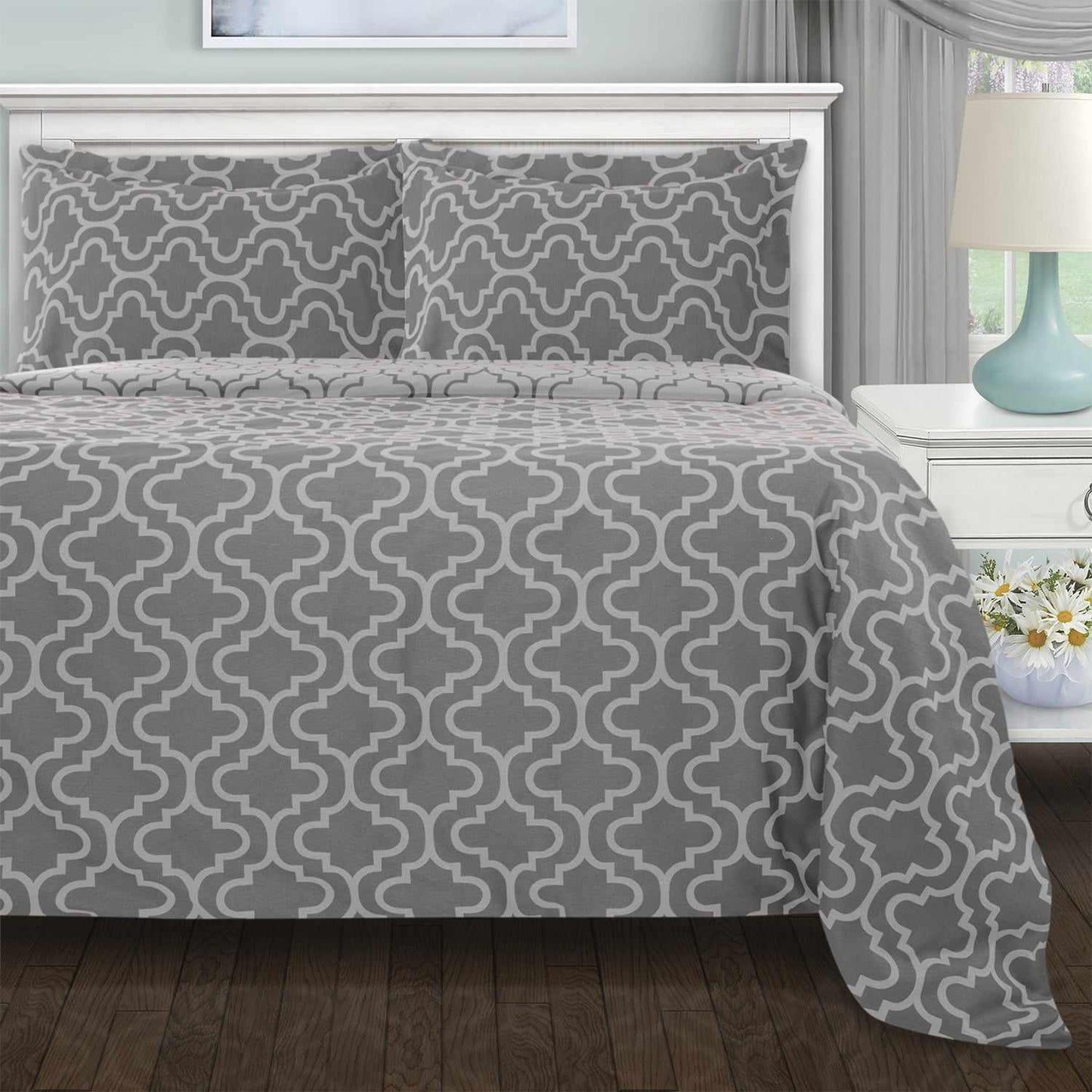 Flannel Paisley Duvet Cover and Pillow Sham Set FredCo
