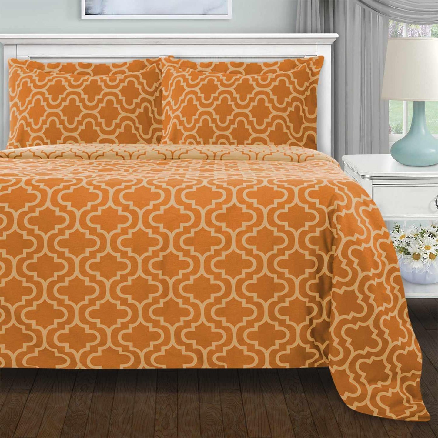 Flannel Paisley Duvet Cover and Pillow Sham Set FredCo