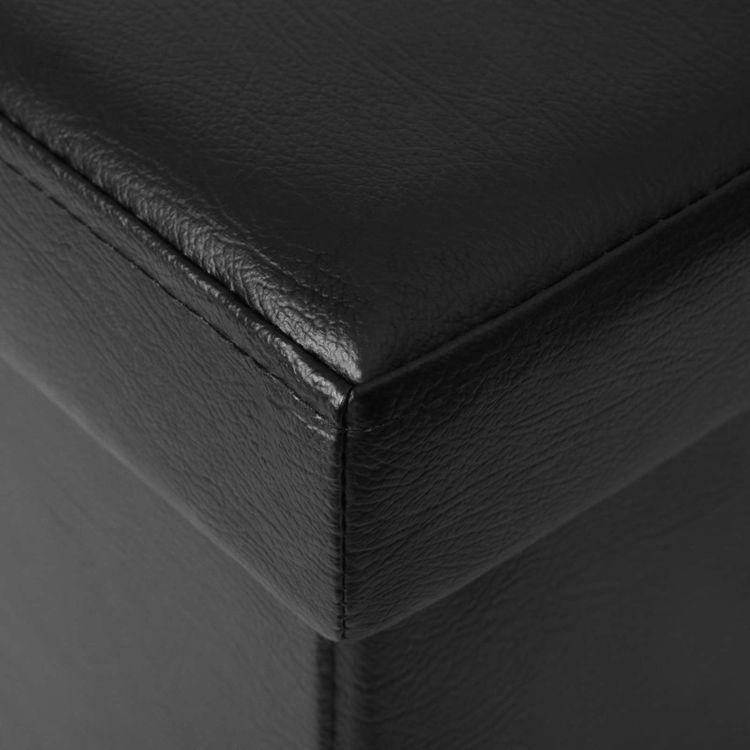 Flipping Lid Ottoman Bench 43” Black FredCo